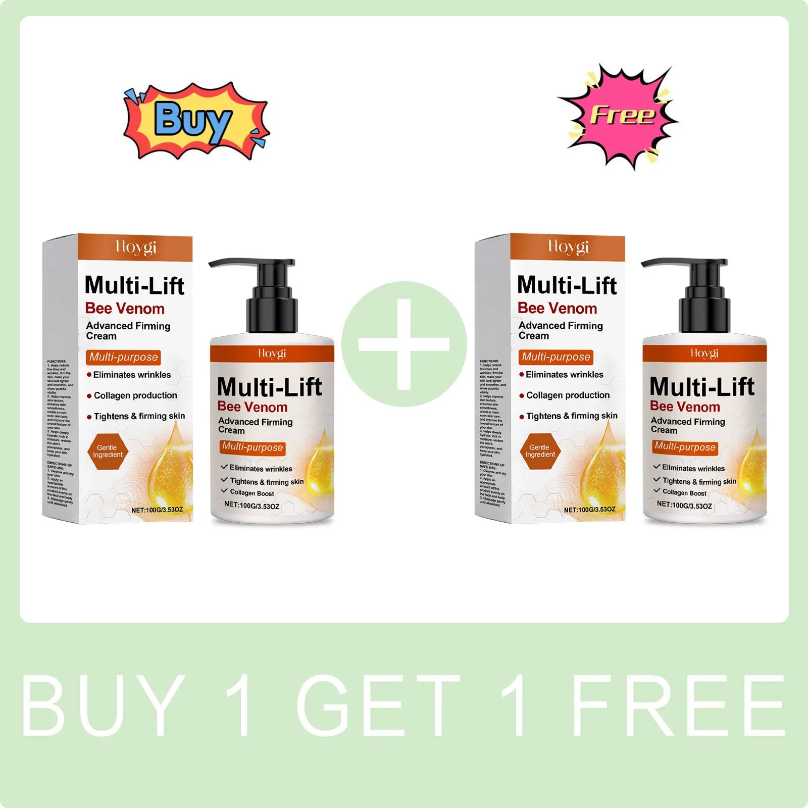 Hoygi Multi-Lift Bee Venom Body Cream jar — firming, lifting, hydrating body cream