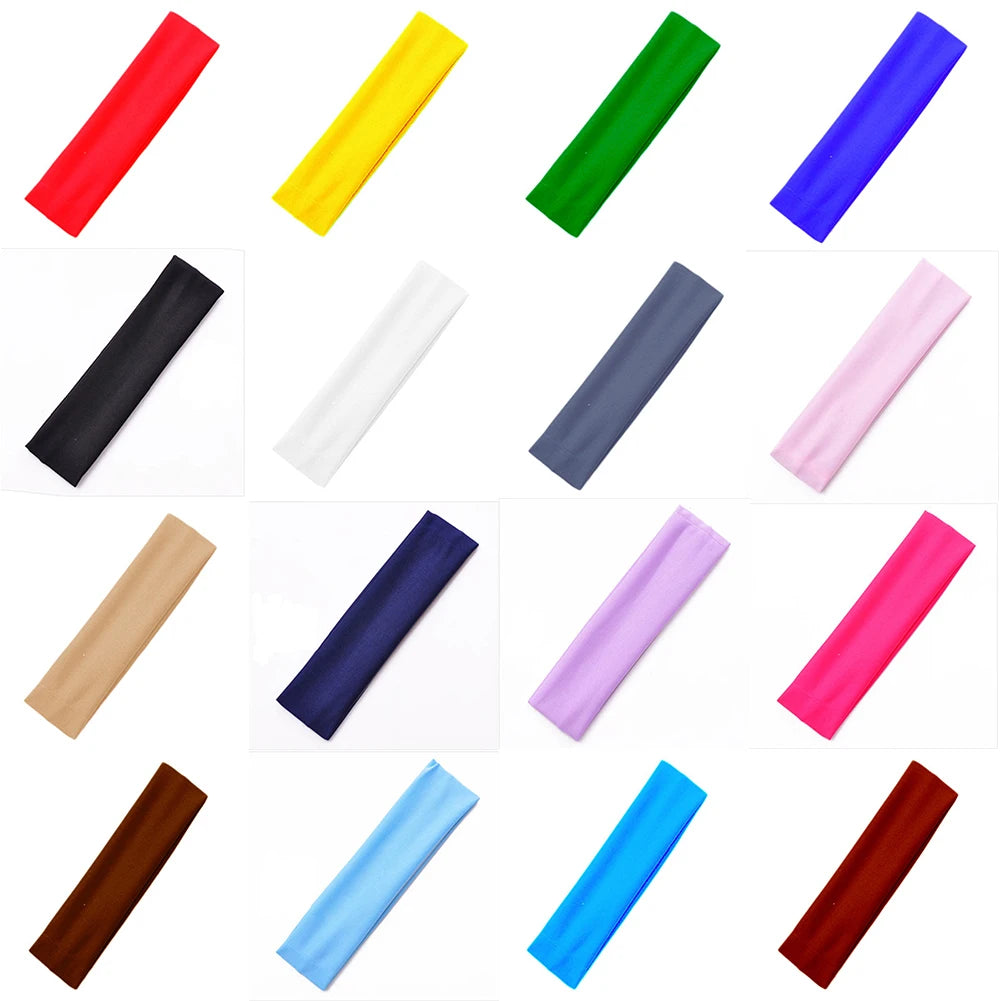 Non-Slip Yoga Headband Set — 6 colorful sweat-wicking headbands with silicone grip