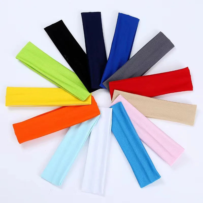 Non-Slip Yoga Headband Set — 6 colorful sweat-wicking headbands with silicone grip