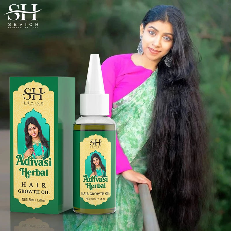 Adivasi Herbal Hair Growth Oil bottle — natural herbal hair growth treatment
